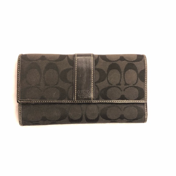Coach Handbags - Coach Black Signature C Wallet